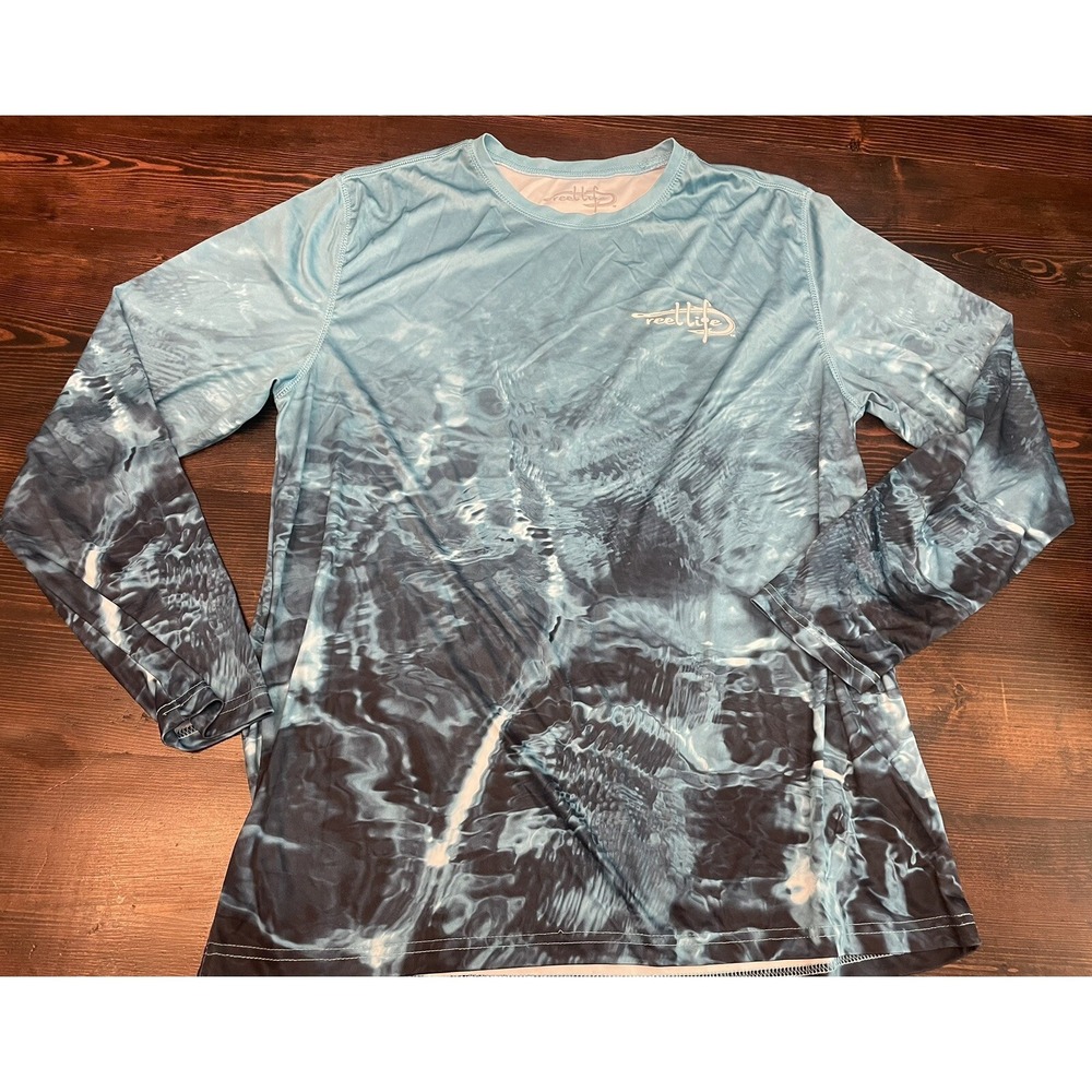 REEL LIFE Men's Sun‎ Defender Lightweight Long Sleeve UV Rash guard *Size 2XL
